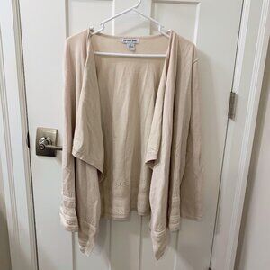 2/$10 Estrna Jane tan cardigan large